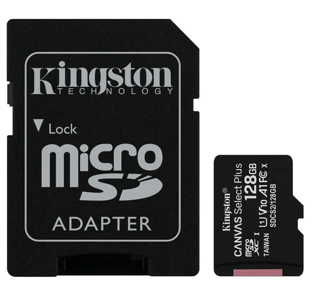 MICRO-SD WITH ADAPTER KINGSTON SDCS2 128GB CANVAS SELECT PLUS