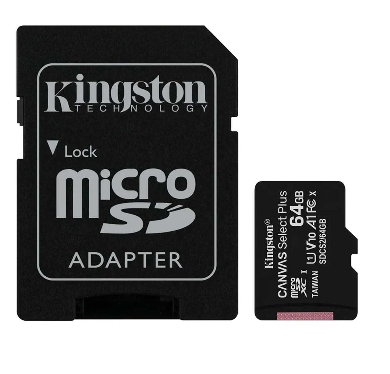 MICRO-SD WITH ADAPTER KINGSTON SDCS2 64GB CANVAS SELECT PLUS