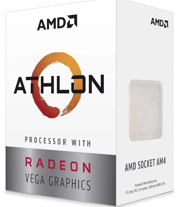 IN. CPU AMD AM4 ATHLON 3000G 3.5GHZ 2 CORE 4 HILOS 4MB CACHE 14 NM GRAFICOS VEGA 3 RETAIL BOX