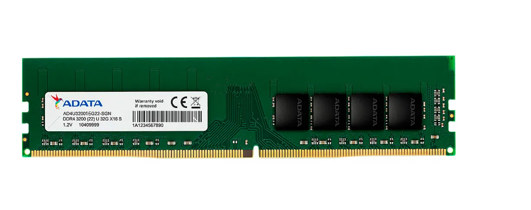 IN. RAM ADATA 16GB U-IN. RAM DDR4 3200MHZ PCU-25600 NON-ECC CL22