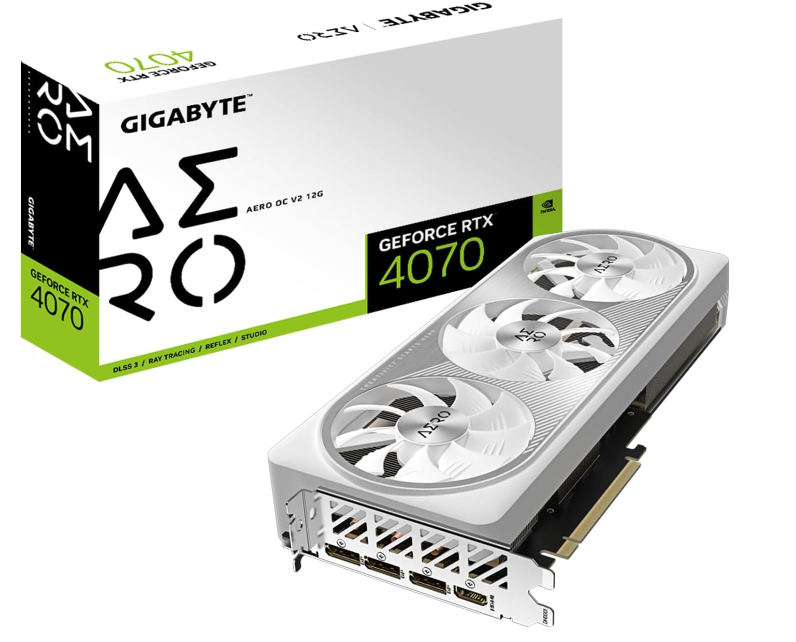 OT. GPU GIGABYTE GEFORCE RTX 4070 AERO OC V2 12G, 3 VENTILADORES WINDFORCE