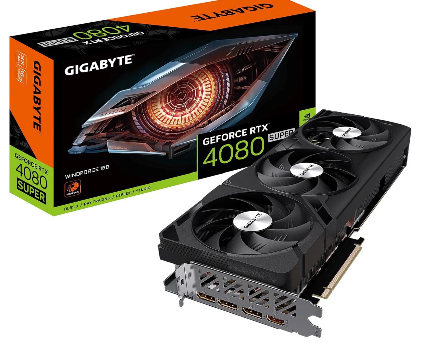 OT. GPU GIGABYTE TARJETA GRÁFICA GEFORCE RTX 4080 SUPER WINDFORCE V2 16G, 3 VENTILADORES WINDFORCE, 16 GB 256 BITS GDDR6X