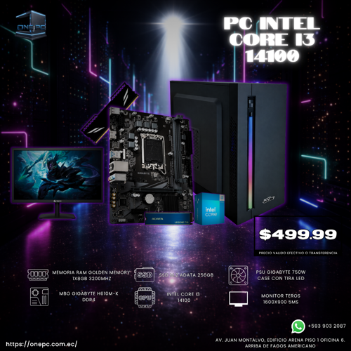 PC POS I3 14100 - 8GB RAM - 256GB SSD