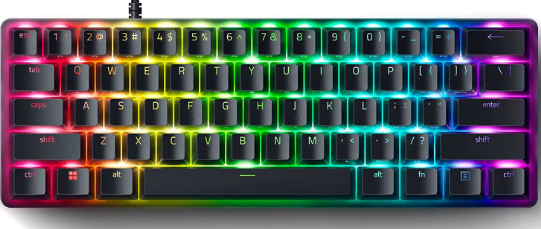 RAZER HUNTSMAN MINI - 60% OPTICAL GAMING KEYBOARD (CLICKY PURPLE SWITCH)