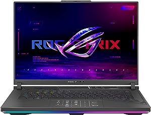 ASUS ROG STRIX G16 (2023) GAMING LAPTOP, 16” NEBULA DISPLAY 16:10 QHD 240HZ, GEFORCE RTX 4070, INTEL CORE I9-13980HX, 32GB DDR5, 1TB PCIE SSD, WI-FI 6E, WINDOWS 11 PRO, G614JI-XS96