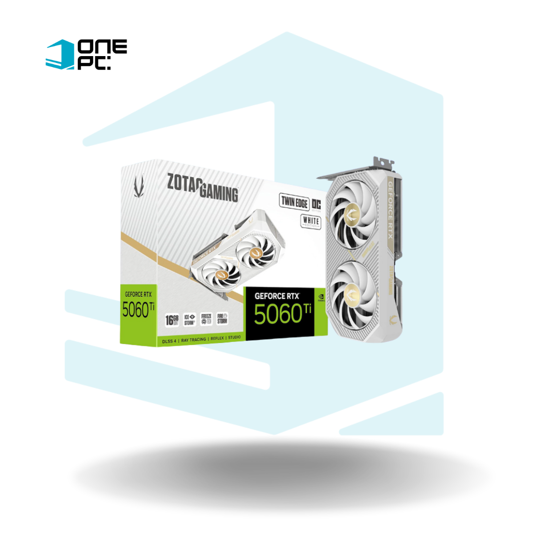 TARJETA DE VIDEO ZOTAC GAMING GEFORCE RTX 5060 TI 16GB TWIN EDGE OC WHITE EDITION